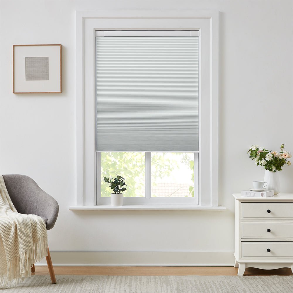 No-Drill Textured Cellular Shades