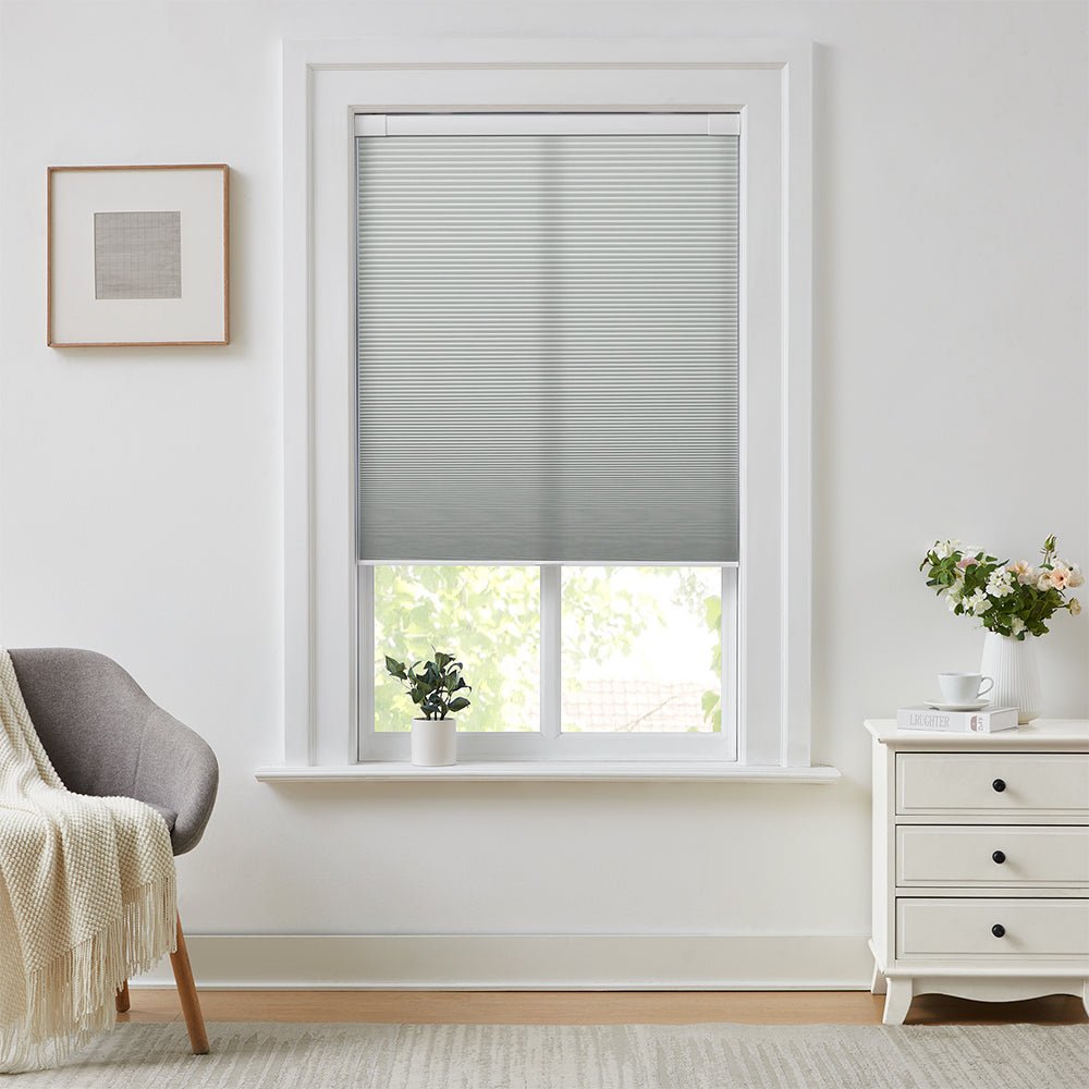 No-Drill Textured Cellular Shades