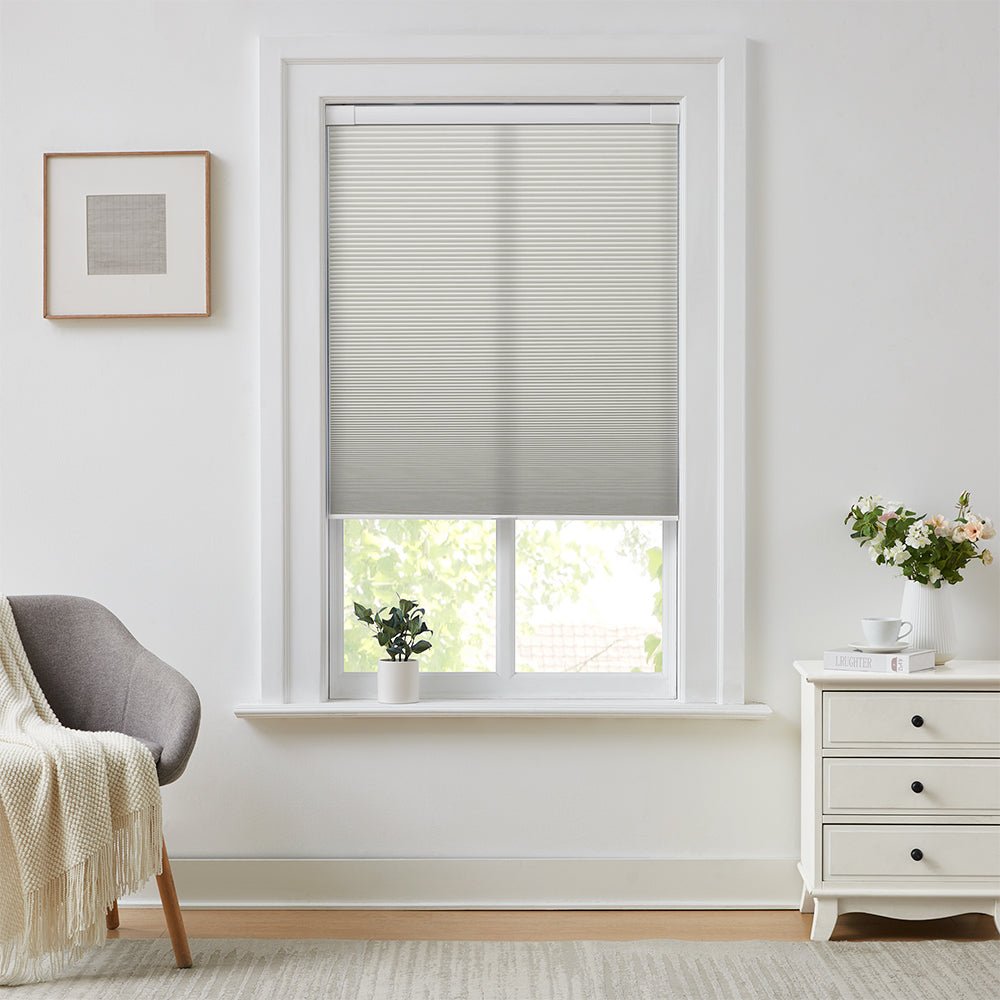 No-Drill Textured Cellular Shades