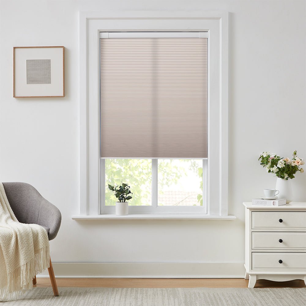 No-Drill Textured Cellular Shades