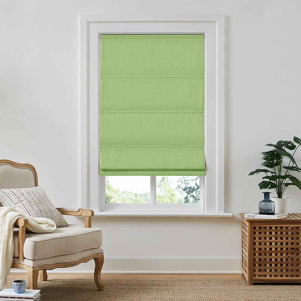 Custom Linen Roman Shades: Earthy Elegance for Natural Interiors - LushCurtain