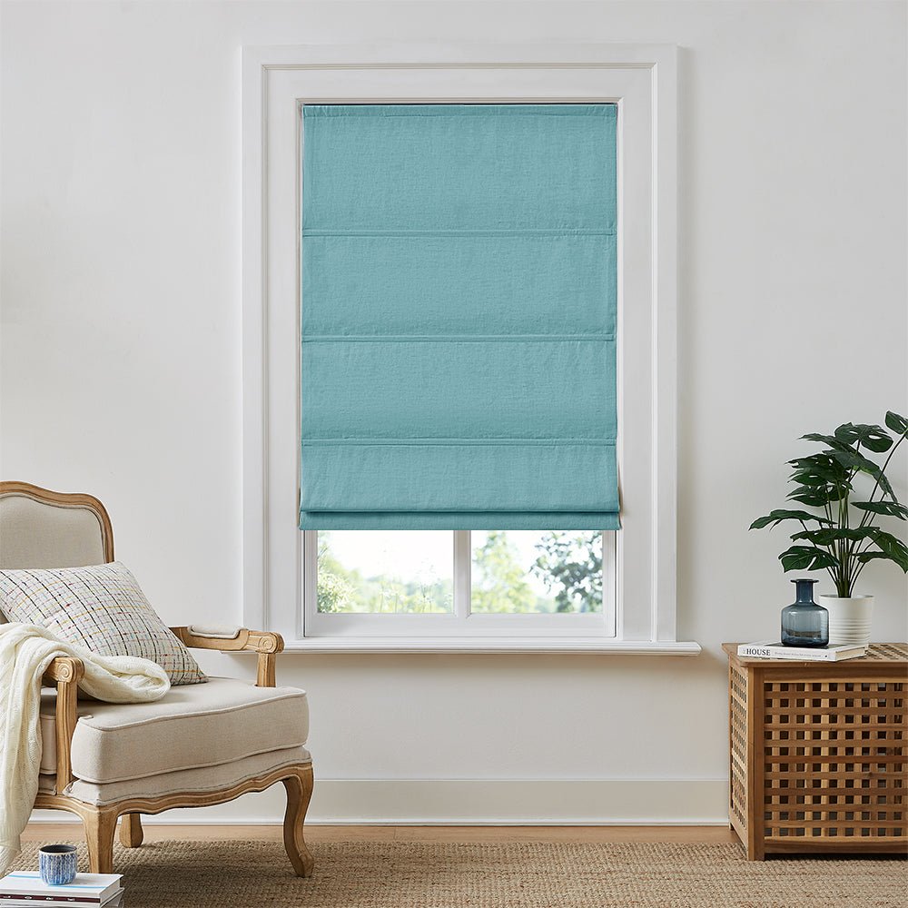 Custom Linen Roman Shades: Earthy Elegance for Natural Interiors - LushCurtain