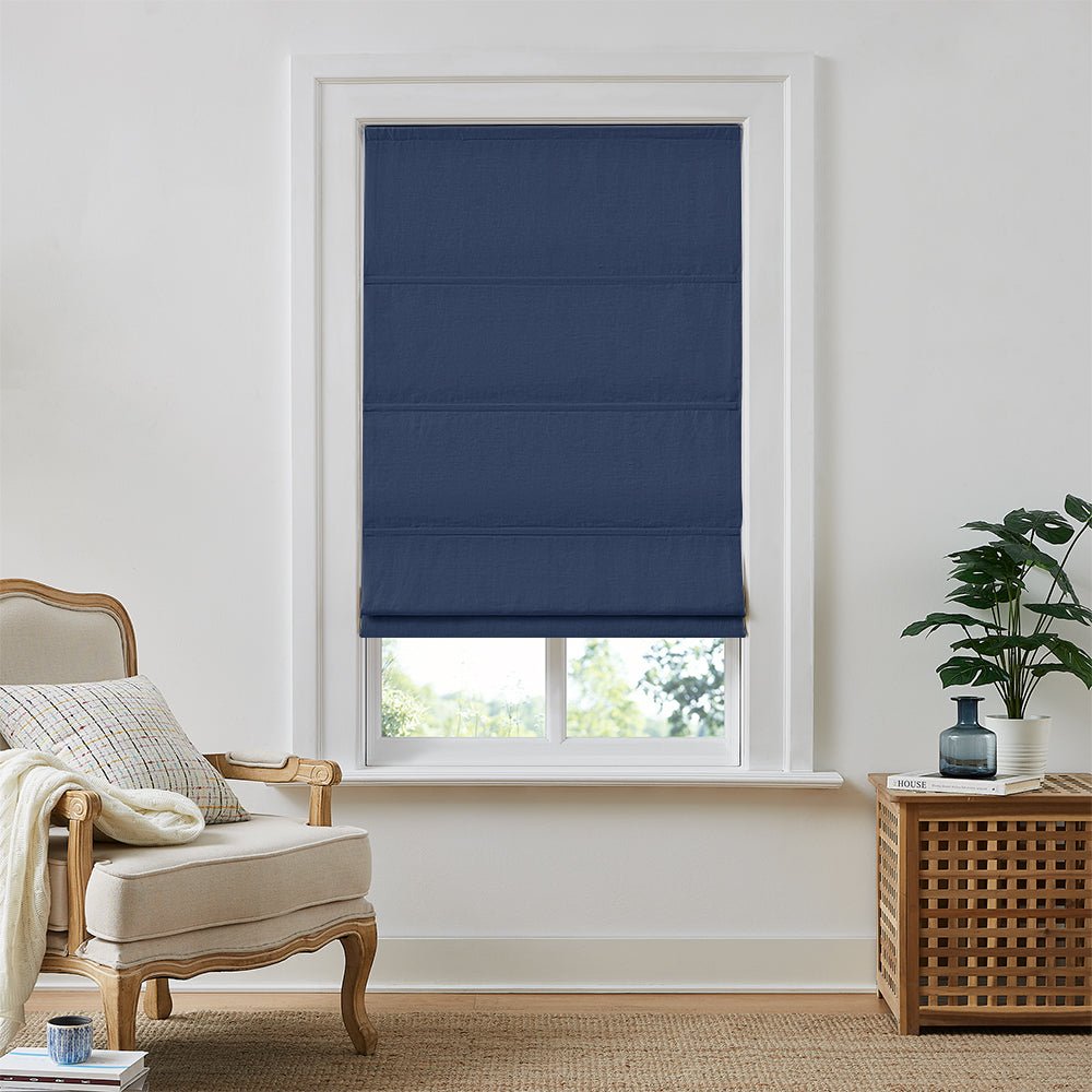 Custom Linen Roman Shades: Earthy Elegance for Natural Interiors - LushCurtain