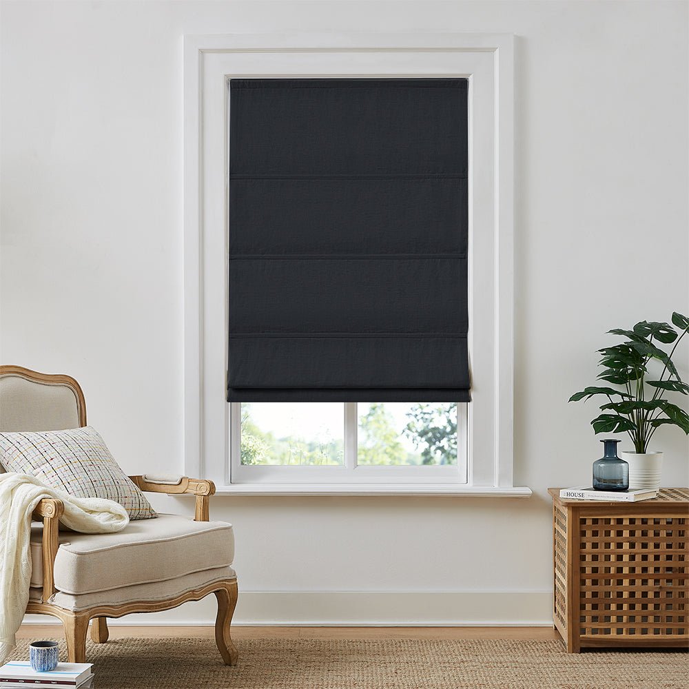 Custom Linen Roman Shades: Earthy Elegance for Natural Interiors - LushCurtain