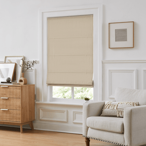 Landon Linen Custom Cordless & Motorized Roman Shades - Smart & Child-Safe - LushCurtainLandon Linen Custom Cordless & Motorized Roman Shades - Smart & Child-Safe