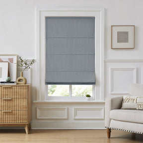Landon Linen Custom Cordless & Motorized Roman Shades - Smart & Child-Safe - LushCurtainLandon Linen Custom Cordless & Motorized Roman Shades - Smart & Child-Safe