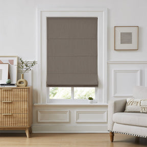 Landon Linen Custom Cordless & Motorized Roman Shades - Smart & Child-Safe - LushCurtainLandon Linen Custom Cordless & Motorized Roman Shades - Smart & Child-Safe