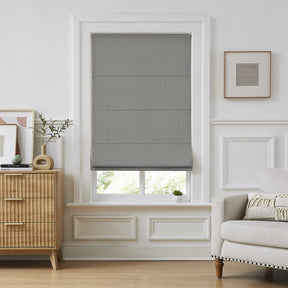 Landon Linen Custom Cordless & Motorized Roman Shades - Smart & Child-Safe - LushCurtainLandon Linen Custom Cordless & Motorized Roman Shades - Smart & Child-Safe