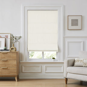 Landon Linen Custom Cordless & Motorized Roman Shades - Smart & Child-Safe - LushCurtainLandon Linen Custom Cordless & Motorized Roman Shades - Smart & Child-Safe