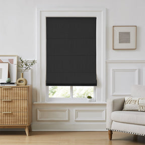 Landon Linen Custom Cordless & Motorized Roman Shades - Smart & Child-Safe - LushCurtainLandon Linen Custom Cordless & Motorized Roman Shades - Smart & Child-Safe